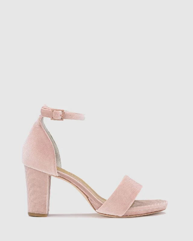 Evermore Heel - Blush Velvet