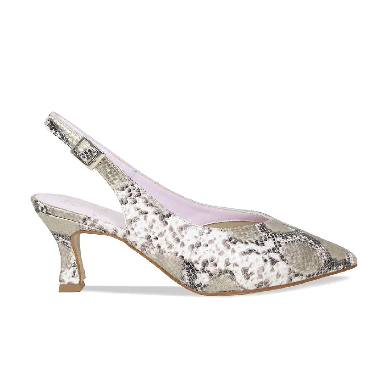 Anna: Metallic Snake Print Leather