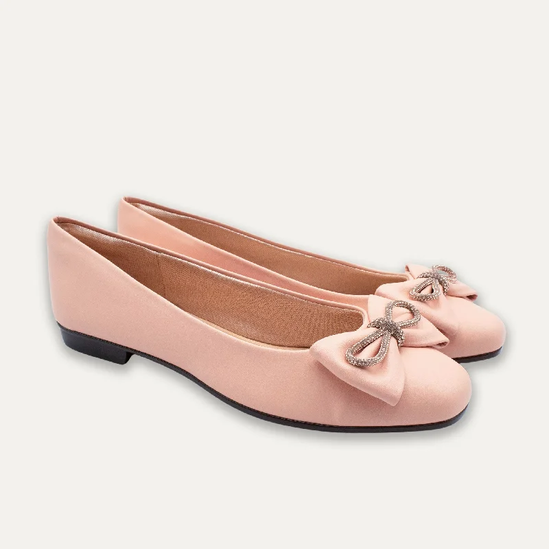 Julie Crystal Lazo Apricot Ballet Flats